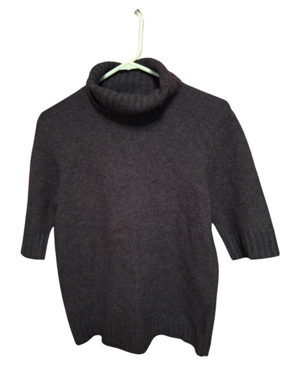 Lauren Ralph Lauren Womens Turtleneck 1/2 Sleeve Sweater Merino Wool Blend Large
